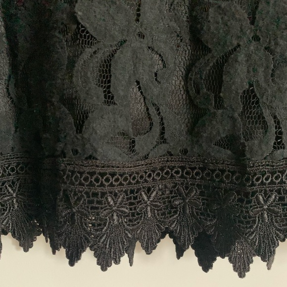 Angie Black Lace Mini Dress - Beaded Neckline Sleeveless Boho Chic - Size S NWT - Picture 5 of 7